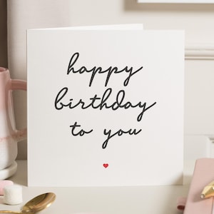 Eenvoudige gelukkige verjaardagskaart, gepersonaliseerde wenskaart voor vriend, verjaardag verjaardagskaart voor vriend, vriendin verjaardagskaart, voor hem