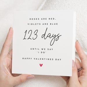 Verlobte Valentinstagskarte, Valentinstagskarte für Verlobte, Valentinstagskarte Verlobte, letzter Valentinstag als Verlobte, Ehemann, um Valentinstagsgeschenk zu sein