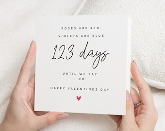 Carte Saint-Valentin fiancé, carte Saint-Valentin pour fiancé, carte Saint-Valentin fiancée, Saint-Valentin en tant que fiancée, cadeau de la Saint-Valentin pour futur mari