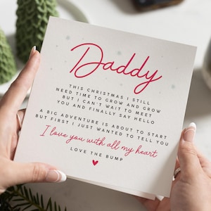 Daddy To Be Weihnachtskarte, Daddy Von Bump Weihnachtskarte, Dad To Be Weihnachtsgeschenk, Frohe Weihnachten Daddy Von Bump, Neuer Vater Geschenk