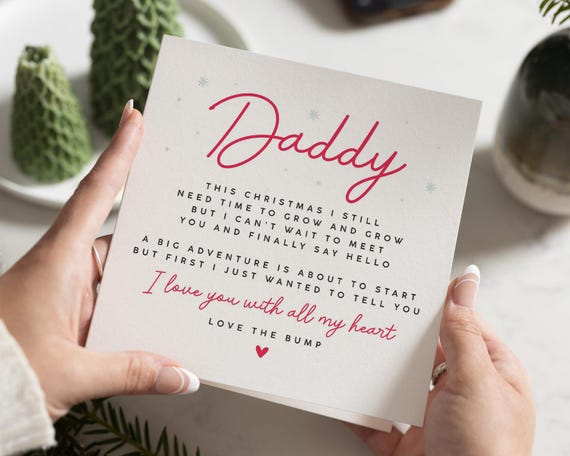 Dads First Daddy Personalized First Christmas Gift For New Dad