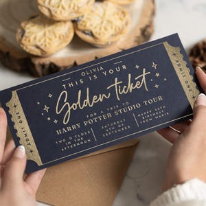 Buono regalo di compleanno, buono regalo di Natale, buono regalo biglietto d'oro, biglietto foil, buono giornaliero esperienza, biglietto buono regalo di Natale