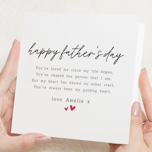 Fathers Day Card from Daughter, Personalised Fathers Day Card, Happy Fathers Day Card, Poem Card for Dad, Custom Dad Card
