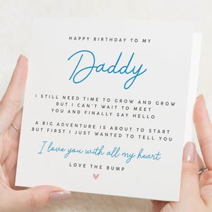 Tarjeta de cumpleaños para el futuro papá, tarjeta de cumpleaños para papá, feliz cumpleaños papá desde la barriga, tarjeta de cumpleaños desde la barriga, regalo de cumpleaños para el futuro papá