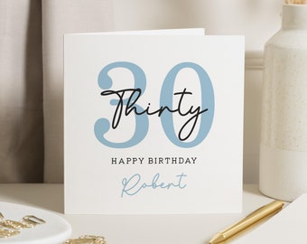 30th Birthday Card Boyfriend, Husband 30th Birthday Card, 30th Birthday Gift For Him, Thirtieth Birthday Card For Him, Brother, Dad, Friend