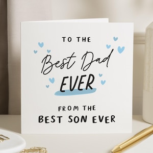 Carte d'anniversaire pour papa, meilleure carte d'anniversaire pour papa, carte de son fils, carte de fête des pères, carte d'anniversaire pour lui, carte de papa personnalisée