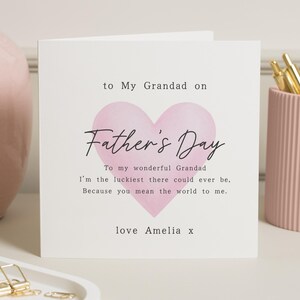Fathers Day Card for Grandad, Personalised Grandad Fathers Day Card, Fathers Day Card from Grandchildren, Grandad Card