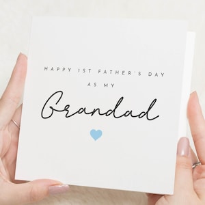 1st Fathers Day Card for Grandad, First Fathers Day Card, Fathers Day Card from Baby, Grandad Fathers Day Card, Personalised Card