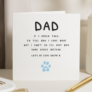 Vatertagskarte von Hund, Geburtstagskarte für Papa, Süße Papa Karte, personalisierte Hundekarte, Karte von Haustier, Vatertagskarte für Ihn