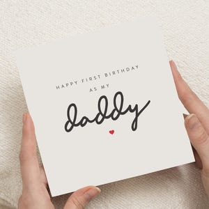 Eerste verjaardag als mijn vader kaart, vader verjaardagskaart, vaders eerste verjaardag, gelukkige 1e verjaardag als mijn vader, 1e verjaardag vader cadeau
