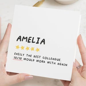 Carte de travail ami, carte de départ pour collègue, carte de collègue de travail, nouvel emploi bonne chance collègue de travail, cadeau collègue, carte de départ de collègue