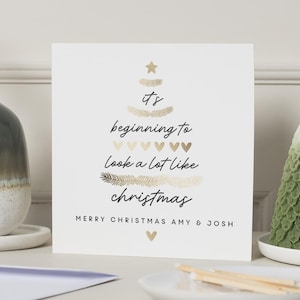 Carte de Noël spéciale couple, joyeux Noël à vous deux, carte de Noël pour couple, carte de Noël d'amis, pour couple, carte de Noël meilleur ami