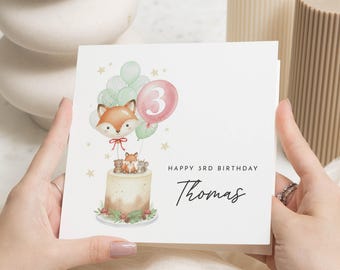 Woodland Fox Birthday Cards Greeting Card Forest Woods Foxes Cards 145 X 145mm