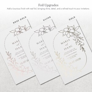 Dusty Blue Floral Wedding Invitations, Elegant Botanical Wedding Invites, Classic Garden Wedding Invitation Suite, Personalised Invites image 17