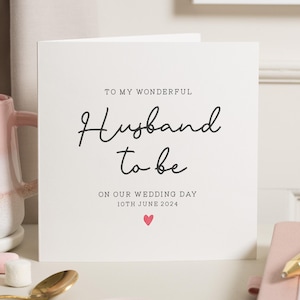 Ehemann, Hochzeitstag Karte, an unserem Hochzeitstag Ehemann Karte, Ehemann, Karte, Bräutigam Geschenk von der Braut, Karte für Bräutigam am Hochzeitstag zu sein