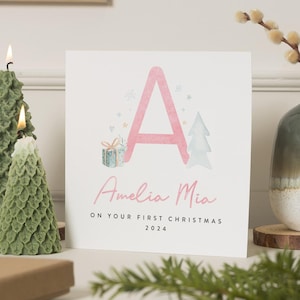 Babys erste Weihnachtskarte, 1.Weihnachtskarte, Tochter, erste Weihnachtskarte, Enkelin, 1.Weihnachtskarte, 2024 Baby, erste Weihnachten