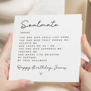 Cartão de aniversário de alma gêmea, cartão de aniversário de namorado, cartão de aniversário para marido, cartão de aniversário para ele, para ela, cartão de aniversário de namorada, cartão de esposa