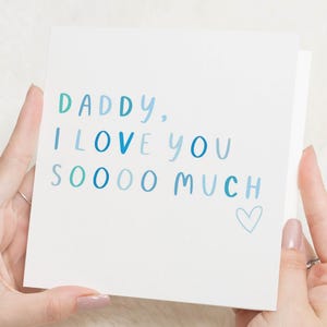 Birthday Card for Daddy, Fathers Day Card, Daddy I Love You Card, Card from Kids, Cute Card for Dad, Daddy Birthday Card