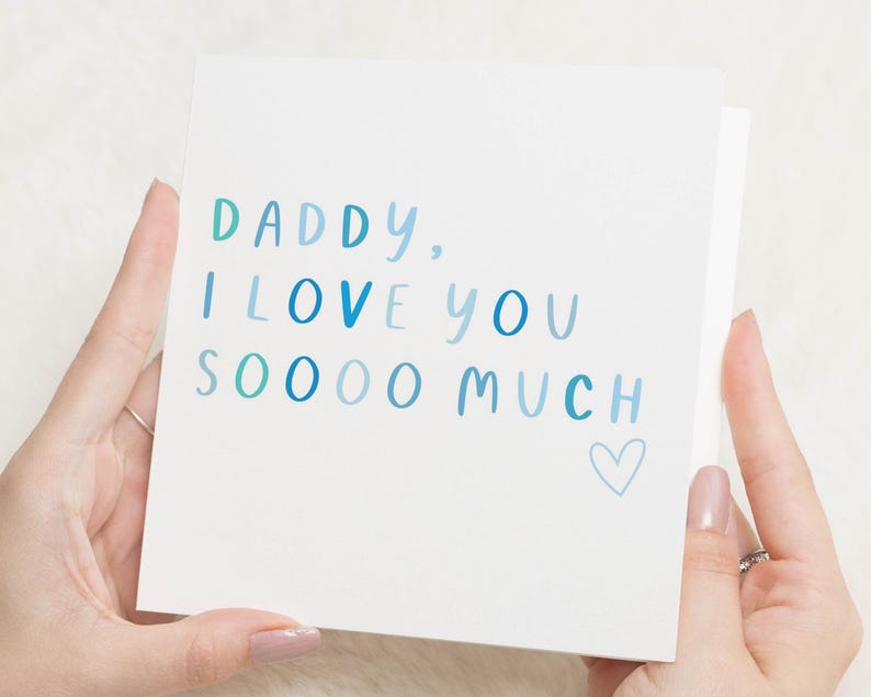 Birthday Card for Daddy, Fathers Day Card, Daddy I Love You Card, Card ...