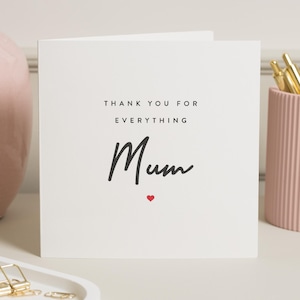 Carte de remerciement maman, carte d'anniversaire de maman pour elle, cadeau de remerciement maman, merci maman, spécial maman, carte de remerciement maman pour elle, pour maman, mère