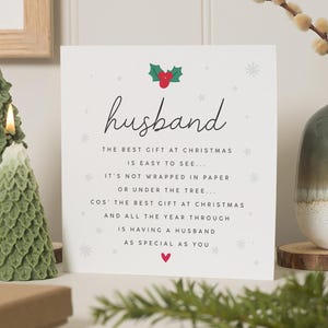Tarjeta de Navidad para el esposo, tarjetas de Navidad para el esposo, tarjeta de Navidad para el esposo, tarjeta de Navidad para el esposo, tarjeta de Navidad para el esposo en el Reino Unido, regalo para el esposo