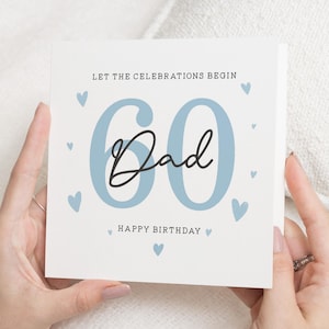 Carte des 60 ans de papa, carte de 60 ans pour papa, cadeau de 60 ans, cadeau d'anniversaire important pour les 60 ans de papa, voeux d'anniversaire de papa, pour lui