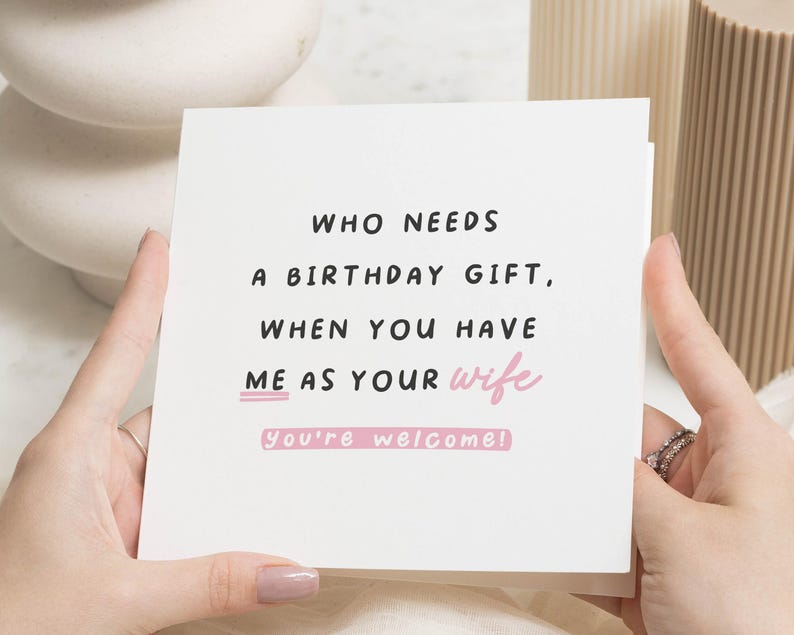 Carte d'anniversaire drôle mari, carte d'anniversaire pour mari, cadeau d'anniversaire mari, blague carte mari, carte d'anniversaire pour lui, cadeau mari image 1