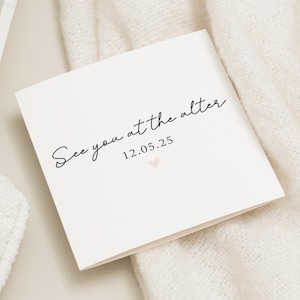 Ci vediamo all'altare, biglietto di auguri per il matrimonio dello sposo, biglietto di auguri per il matrimonio del futuro marito dalla sposa, al mio sposo per il giorno delle nostre nozze, giorno delle nozze del fidanzato