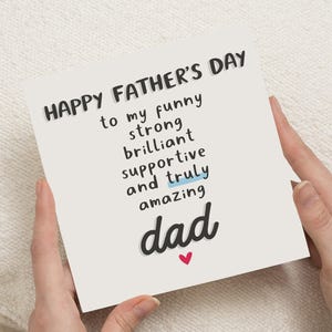 Carte de fête des pères pour papa, carte de fête des pères drôle, carte de fête des pères de sa fille, carte de fête des pères de son fils, carte de papa incroyable