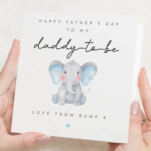 Vaderdagkaart van hobbel, papa to be-kaart, vaderdagkaart voor papa to be, olifantenkaart, leuke vaderdagkaart, papa to be cadeau