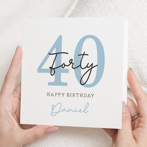 Cartão de aniversário de 40 anos para homem, cartão personalizado de aniversário de 40 anos, presente de aniversário de 40 anos para filho para marido, cartão de aniversário de 40 anos para irmão, ele, amigo