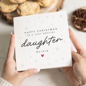 Tochter Weihnachtskarte, Weihnachtskarte für Tochter, personalisierte Weihnachtskarten Tochter, Weihnachtskarte Tochter, glückliche Weihnachtskarte