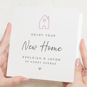 Carte Profitez de votre nouvelle maison, Cadeau de pendaison de crémaillère, Cadeau personnalisé pour nouvelle maison, Carte première maison, Cadeau pour la maison, Cadeau personnalisé pour nouvelle maison