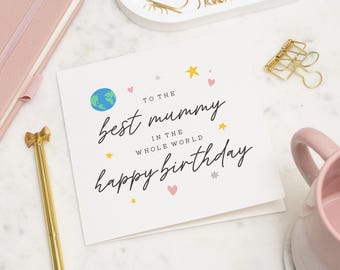 Niedliche Geburtstagskarte für Mama, Mama Geburtstagskarte, beste Mama der Welt Geburtstagskarte, Geburtstagskarte für Mama, Mama Geburtstagsgeschenk für Sie