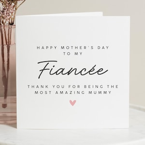 Moederdagkaart verloofde, Moederdagkaart voor verloofde, cadeaus voor vrouw, vriendin Moederdagcadeau voor haar, Moederdagkaart voor partner