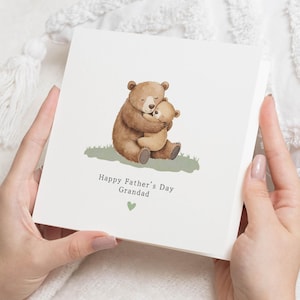 Fathers Day Card for Grandad, Grandad Fathers Day Card, Bear Card, Cute Fathers Day Card, Fathers Day Card from Grandchildren