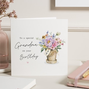 Bloemen verjaardagskaart oma, bloem verjaardagskaarten voor oma, gelukkige verjaardag oma kaart, verjaardagskaart oma, voor nan, oma
