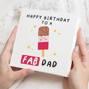 Papa Geburtstagskarte, Fab Dad Geburtstagskarte für Papa, alles Gute zum Geburtstag Papa Karte, Geburtstagskarte Papa, Papa Geburtstagskarte von Tochter, von Sohn