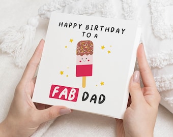 Dad Birthday Card, Fab Dad Birthday Card For Dad, Happy Birthday Dad Card, Birthday Card Dad, Dad Birthday Card From Daughter, From Son