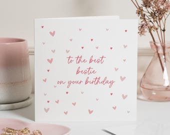 Birthday Card for Best Friend, Bestie Birthday Card, Birthday Card for Her, Cute Birthday Card, Personalised Friend Birthday Card