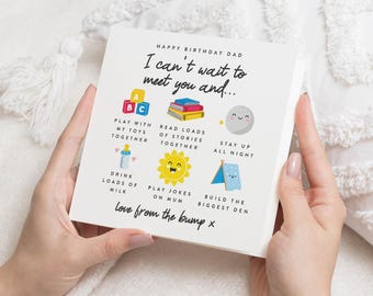 Dad To Be Birthday Card, Daddy To Be Birthday Card, Happy Birthday Daddy From Bump,  Happy Birthday From The Bump, New Dad Birthday Card