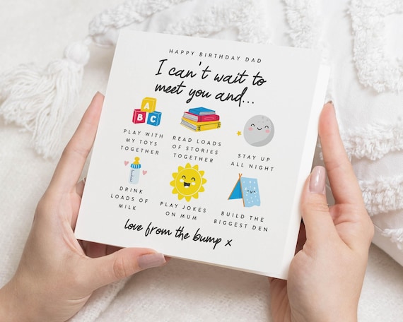 Dad To Be Birthday Card, Daddy To Be Birthday Card, Happy Birthday Daddy From Bump,  Happy Birthday From The Bump, New Dad Birthday Card