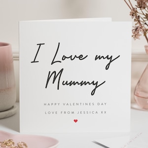 Moeder Valentijnskaart, Valentijnskaart voor moeder, moeder Valentijnskaart, Valentijnscadeau voor mama, Happy Valentine's Mummy Gift, moederkaart