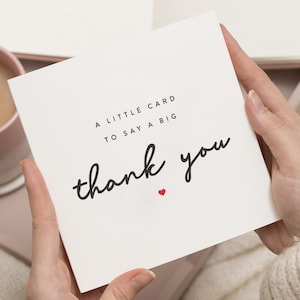 Carte de remerciement personnalisée, Une petite carte pour dire un grand merci, Carte de remerciement, Cadeau de remerciement, Carte de remerciement spéciale, Pour un ami