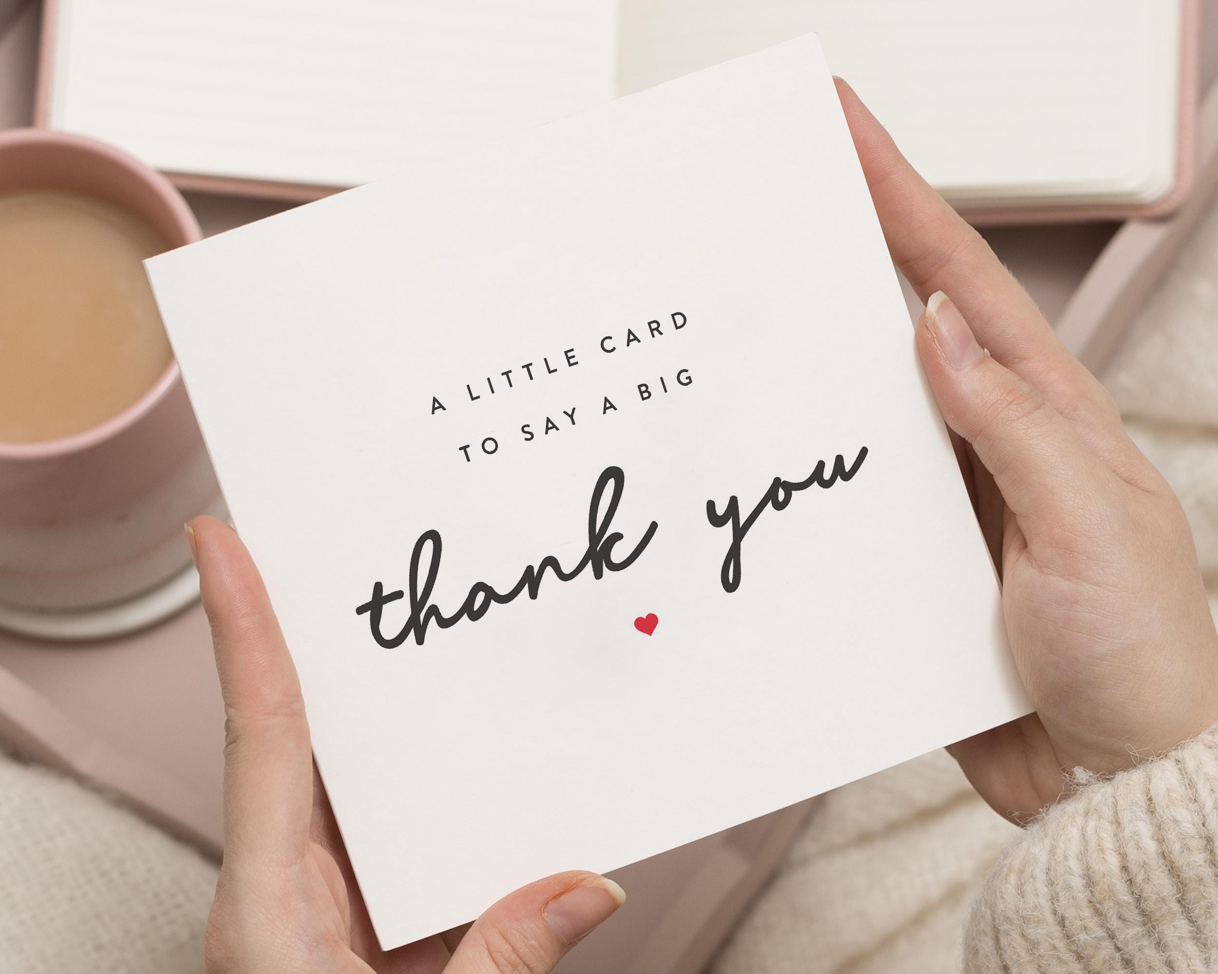 Thank You Card Personalised, A Little Card To Say A Big Thank You, Appreciation Card, Thank You Gift, Special Thankyou Card, For Friend