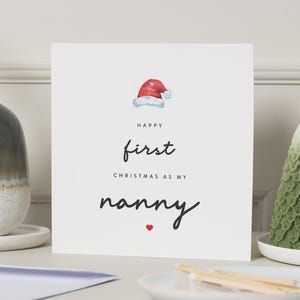 Nanny Weihnachtskarte, Erstes Weihnachten als meine Nanny Karte, 1