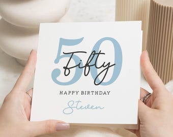 50th Birthday Card For Men, Male 50th Birthday Card, 50th Birthday Card For Dad, Husband 50th Birthday Card, Man 50th Birthday Gift, Brother