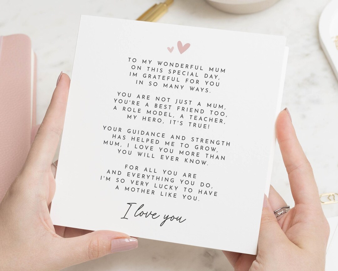 Mothers Day Card, Mum Birthday Card, Card for Mum, Card for Her ...