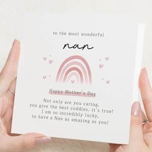 Biglietto per la festa della mamma di Nan, biglietti per la festa della mamma per Nan, auguri per la festa della mamma alla nonna, biglietto per la festa della mamma alla nonna, per la tata, Nana