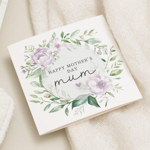 Bonne fête des mères carte maman, carte florale de fête des mères, cadeaux pour la fête des mères, cartes maman fête des mères, jolie carte de fête des mères pour maman fleurs
